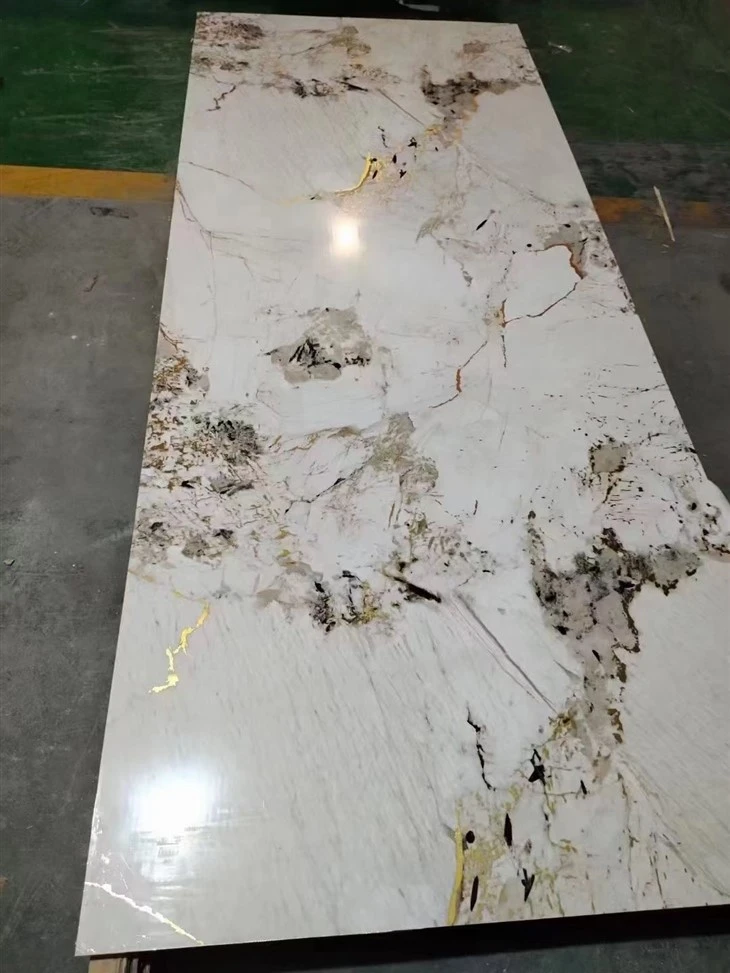 Moisture Proof UV Marble Sheet For Bathroom factory